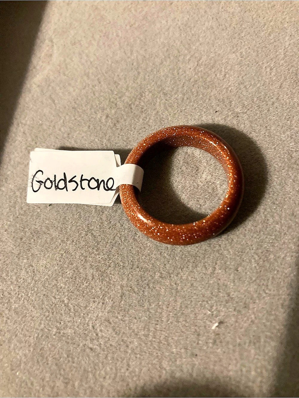 Goldstone Crystal Stone Ring